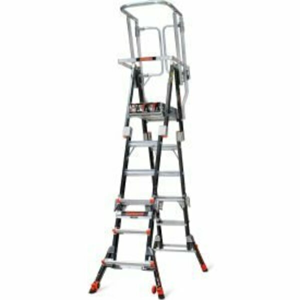 Little Giant Ladders Little Giant Fiberglass Compact Safety Cage Ladder, 4-6' Type 1AA - 19504